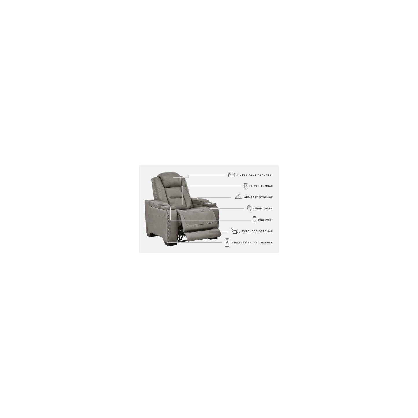 Signature Design by Ashley The Man-Den Gray 3-Piece Upholstery Package