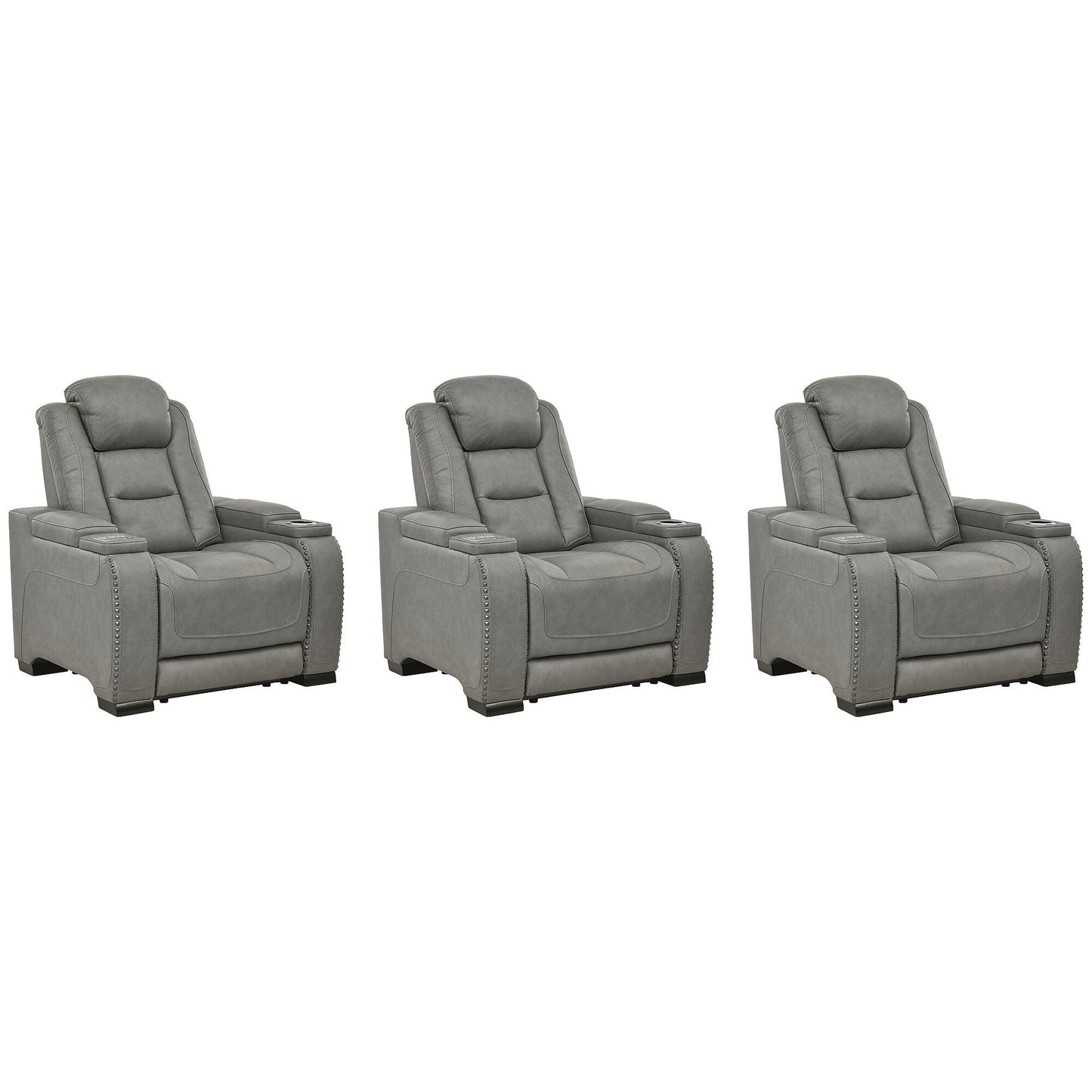 Signature Design by Ashley The Man-Den Gray 3-Piece Upholstery Package