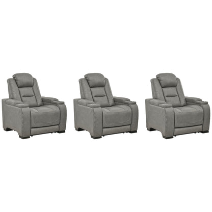 Signature Design by Ashley The Man-Den Gray 3-Piece Upholstery Package