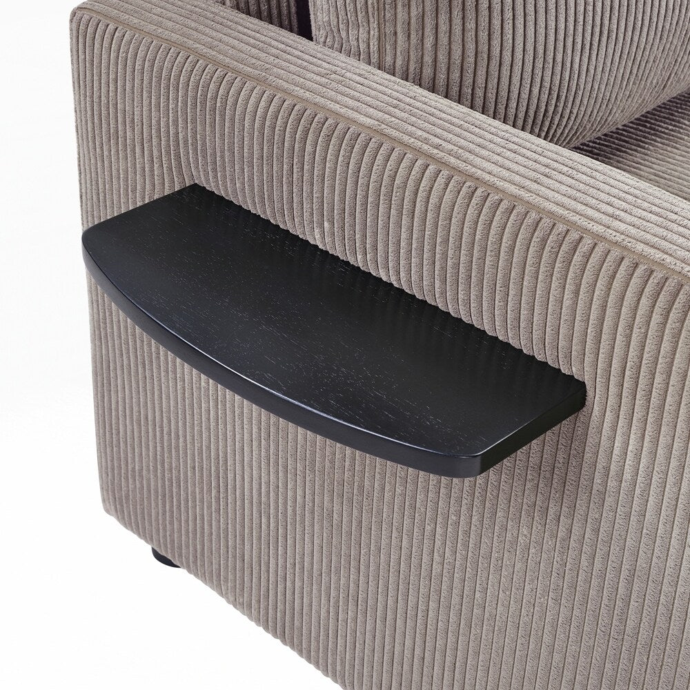 Sleeper Sofa Loveseat Sofa with a Foldable Mattress and Storage Pocket and Two USB Ports - 2 Seat