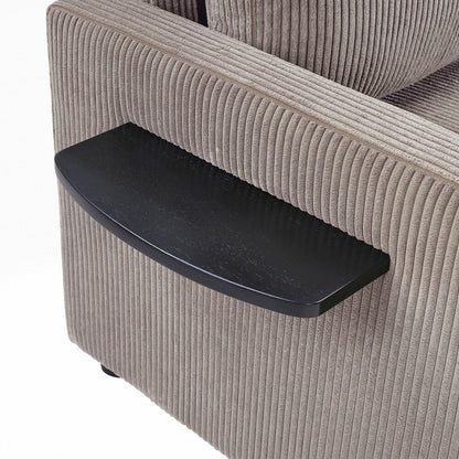 Sleeper Sofa Loveseat Sofa with a Foldable Mattress and Storage Pocket and Two USB Ports - 2 Seat