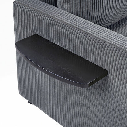 Sleeper Sofa Loveseat Sofa with a Foldable Mattress and Storage Pocket and Two USB Ports - 2 Seat