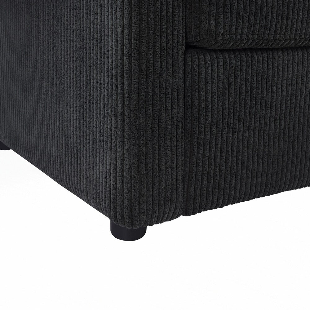 Sleeper Sofa Loveseat Sofa with a Foldable Mattress and Storage Pocket and Two USB Ports - 2 Seat