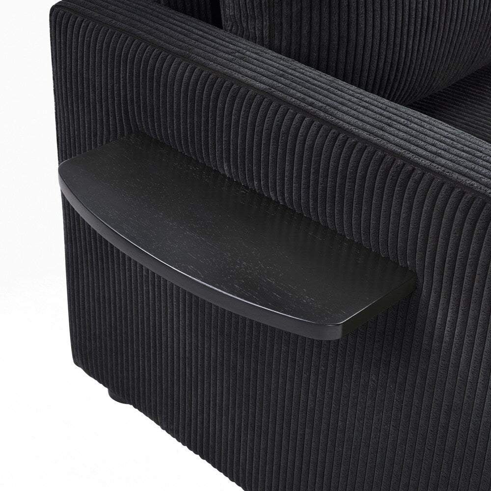 Sleeper Sofa Loveseat Sofa with a Foldable Mattress and Storage Pocket and Two USB Ports - 2 Seat