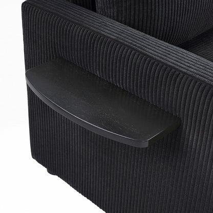 Sleeper Sofa Loveseat Sofa with a Foldable Mattress and Storage Pocket and Two USB Ports - 2 Seat