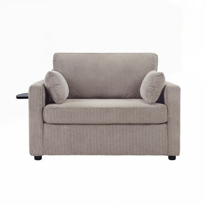 Sleeper Sofa Loveseat Sofa with a Foldable Mattress and Storage Pocket and Two USB Ports - 2 Seat
