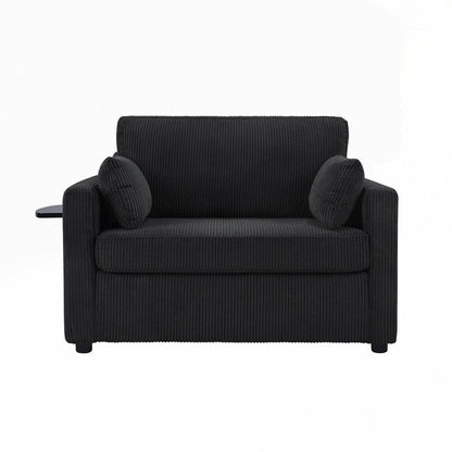 Sleeper Sofa Loveseat Sofa with a Foldable Mattress and Storage Pocket and Two USB Ports - 2 Seat