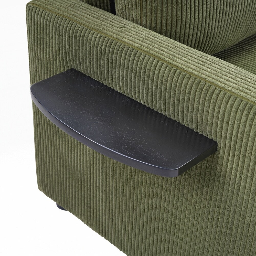 Sleeper Sofa Loveseat Sofa with a Foldable Mattress and Storage Pocket and Two USB Ports - 2 Seat