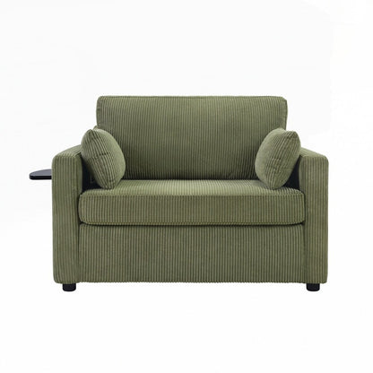 Sleeper Sofa Loveseat Sofa with a Foldable Mattress and Storage Pocket and Two USB Ports - 2 Seat