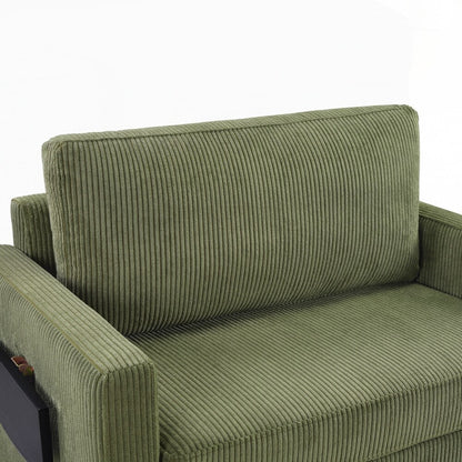 Sleeper Sofa Loveseat Sofa with a Foldable Mattress and Storage Pocket and Two USB Ports - 2 Seat