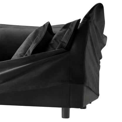 Slipcovered Long Sofa, 4 Seater Sofa with Removable Cover, Extra Deep Couch for Living Room