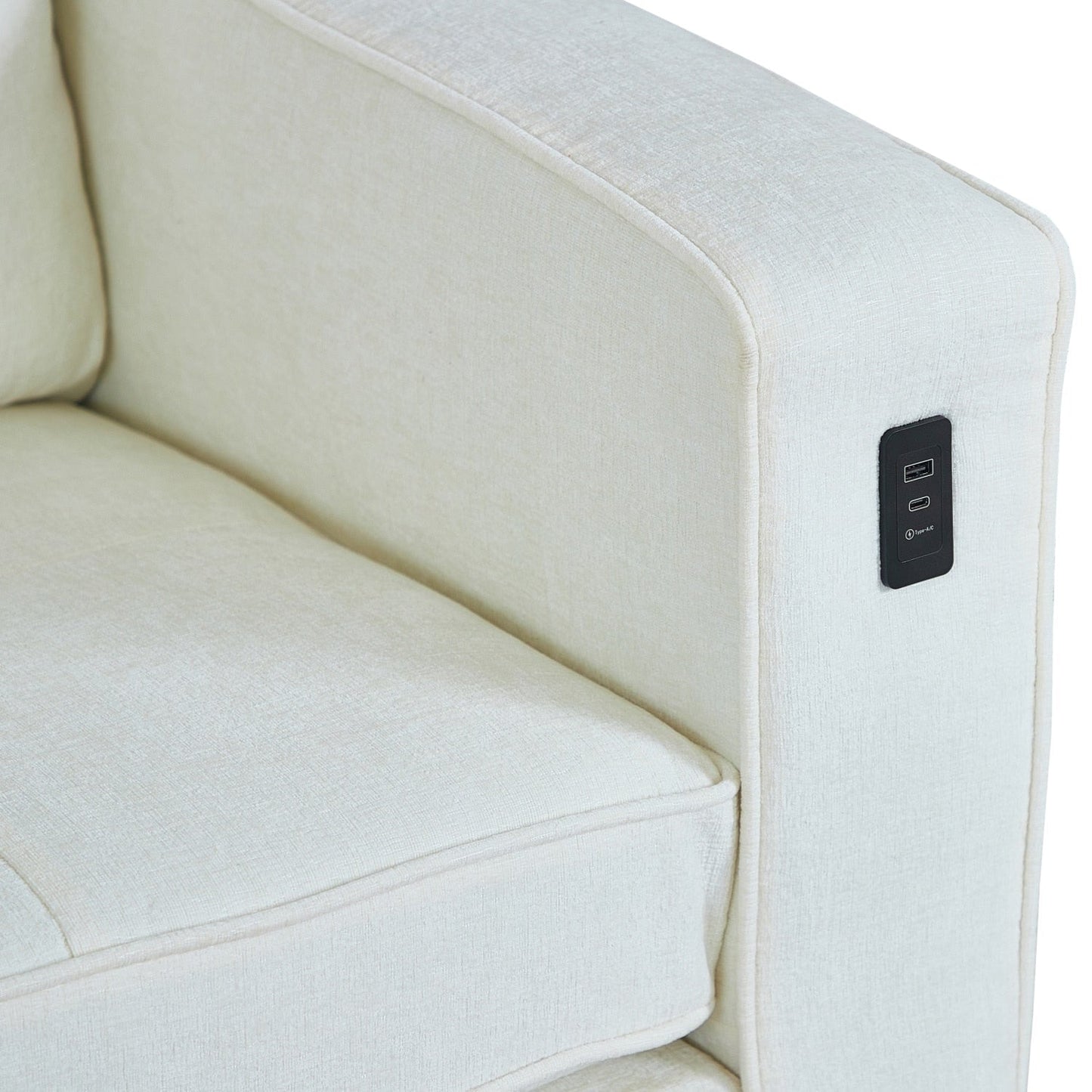 82.7 Sofas for Living Room, Comfy Love Seat Couches, Corduroy Loveseat Sofa,, Easy Assembly with USB
