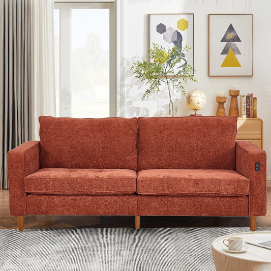 82.7 Sofas for Living Room, Comfy Love Seat Couches, Corduroy Loveseat Sofa,, Easy Assembly with USB