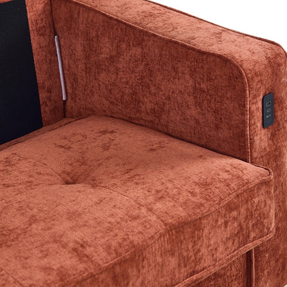 82.7 Sofas for Living Room, Comfy Love Seat Couches, Corduroy Loveseat Sofa,, Easy Assembly with USB