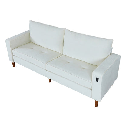 82.7 Sofas for Living Room, Comfy Love Seat Couches, Corduroy Loveseat Sofa,, Easy Assembly with USB