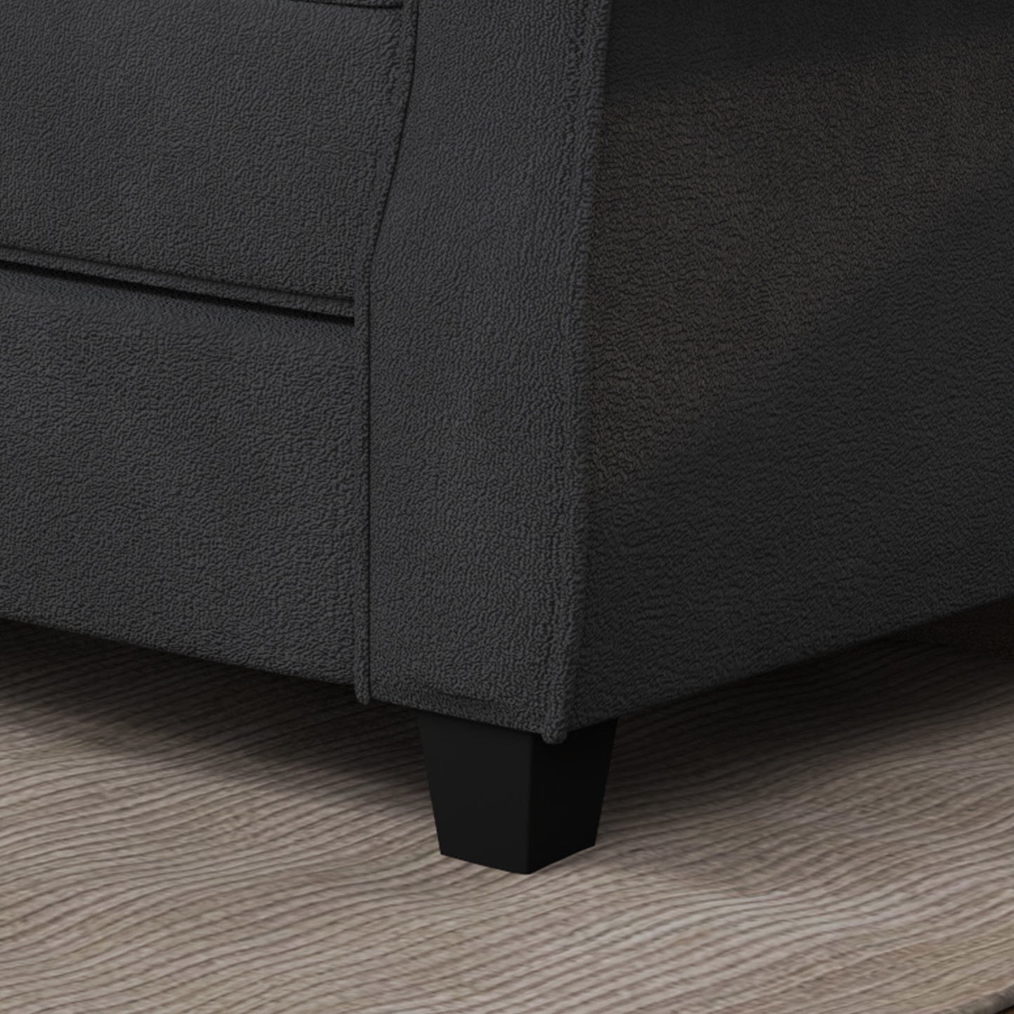 Upholstered Sofa with Solid Wood Frame - 30.30 x 56.30 x 33.10