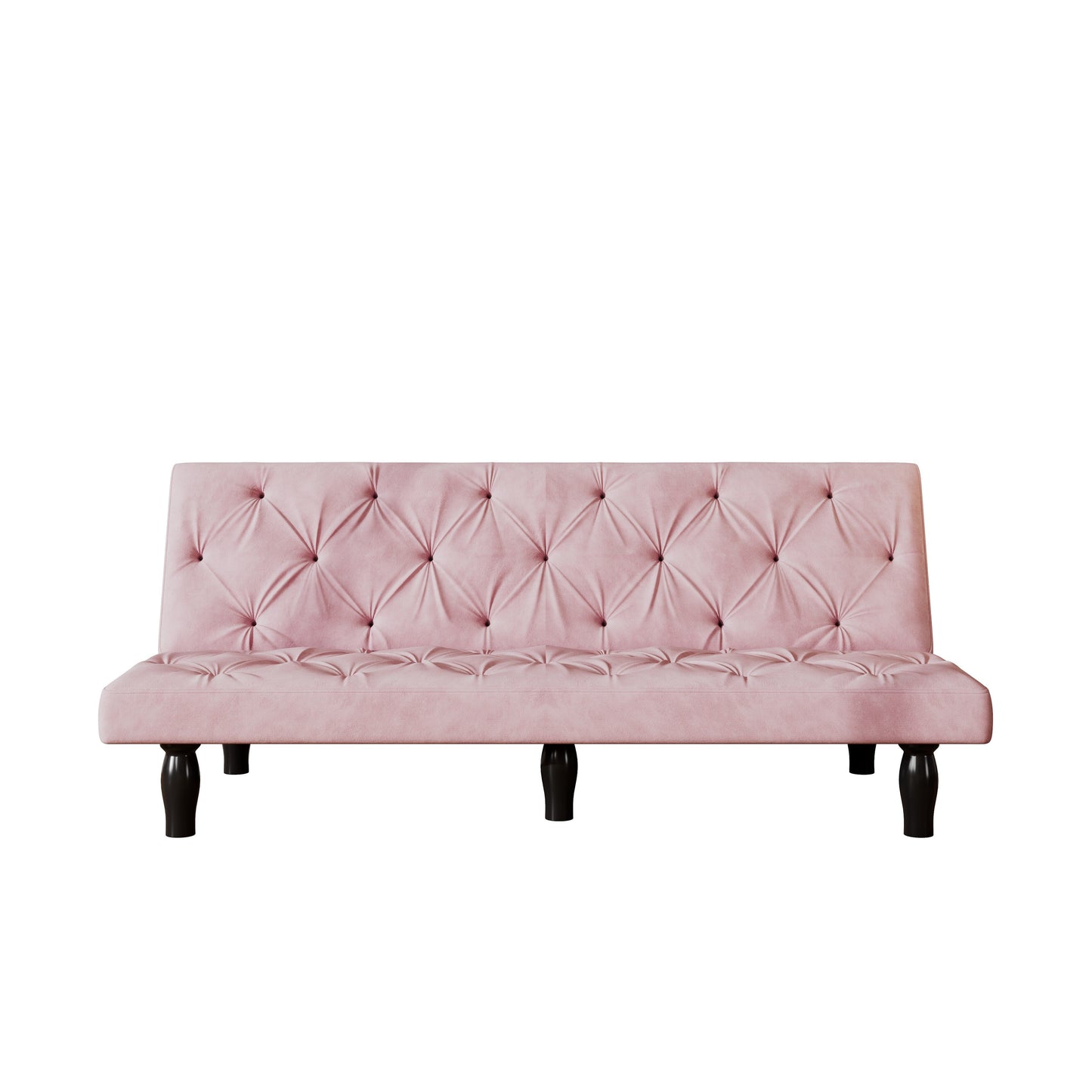 Sofa-to-Bed Evolution: 66 Black Velvet Sofa Bed Transforms Seamlessly, Ideal for Family Living Rooms,Apartments,and Bedrooms