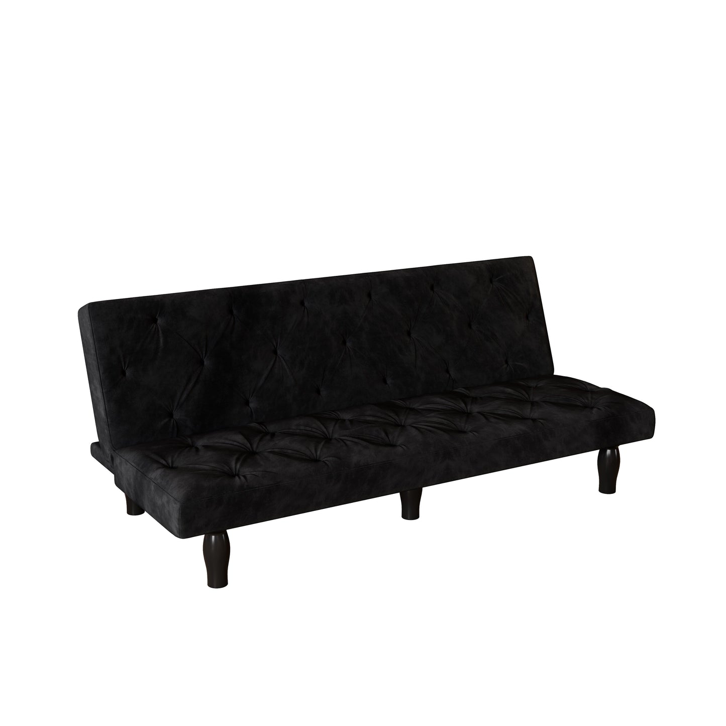 Sofa-to-Bed Evolution: 66 Black Velvet Sofa Bed Transforms Seamlessly, Ideal for Family Living Rooms,Apartments,and Bedrooms