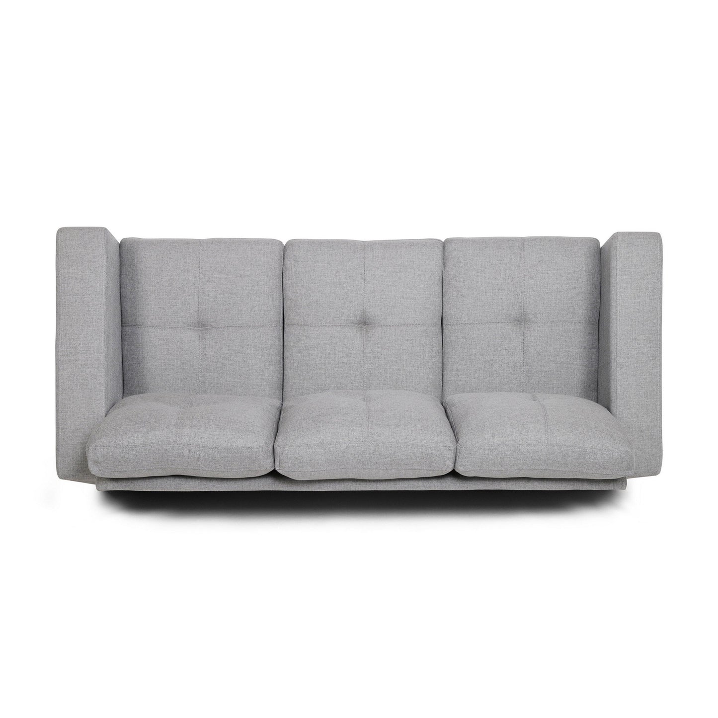 Sofa, 76 Inch, Comfortable Modern Smooth Tufted Gray Fabric Cushions