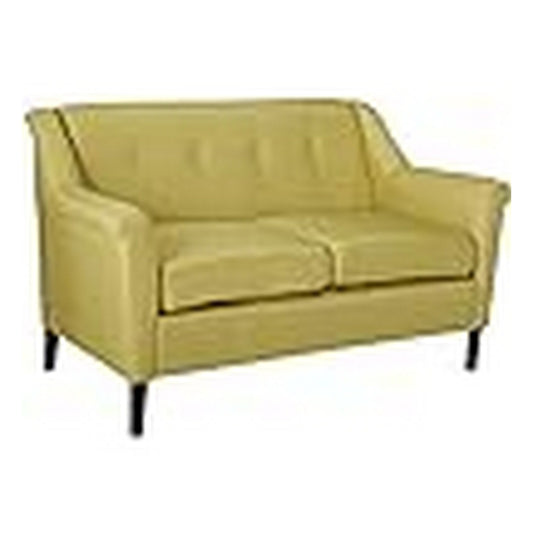 Sofa, Flared Armrests, 62 Inch 2 Seater, Light Green, Solid Wood