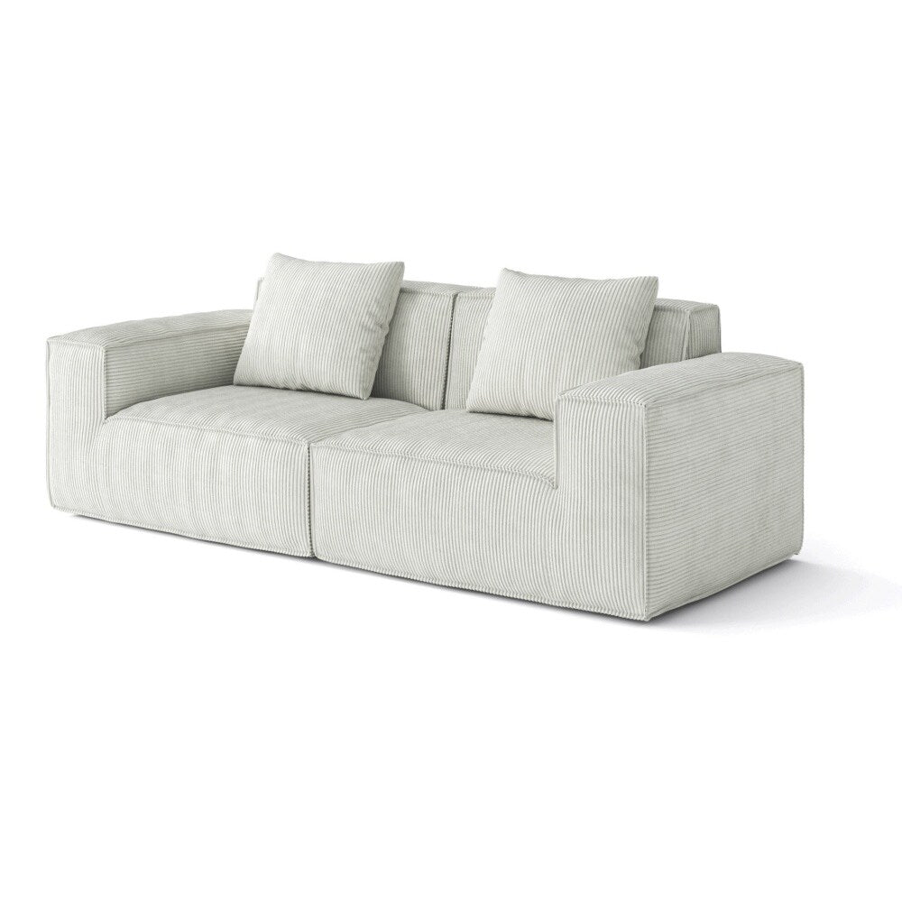 Soft Corduroy Cloud Velvet Fabric Two Person Sofa