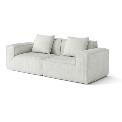 Soft Corduroy Cloud Velvet Fabric Two Person Sofa