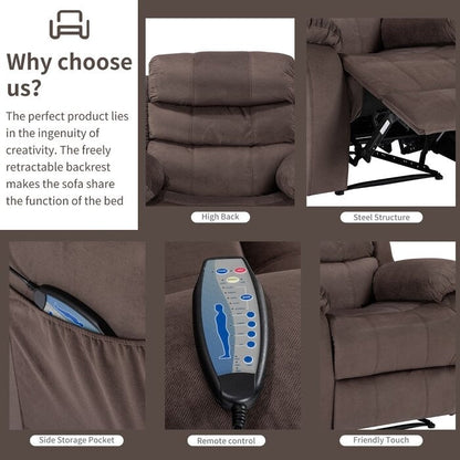 Soft Recliner Chair with Massage and Heat Function
