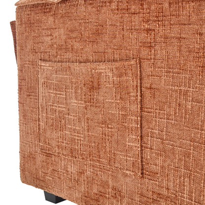 Solid Construction, the Overall Structure of the Sofa is Stable, Two Foot Stools and Two-seat Sofa with Side Pockets