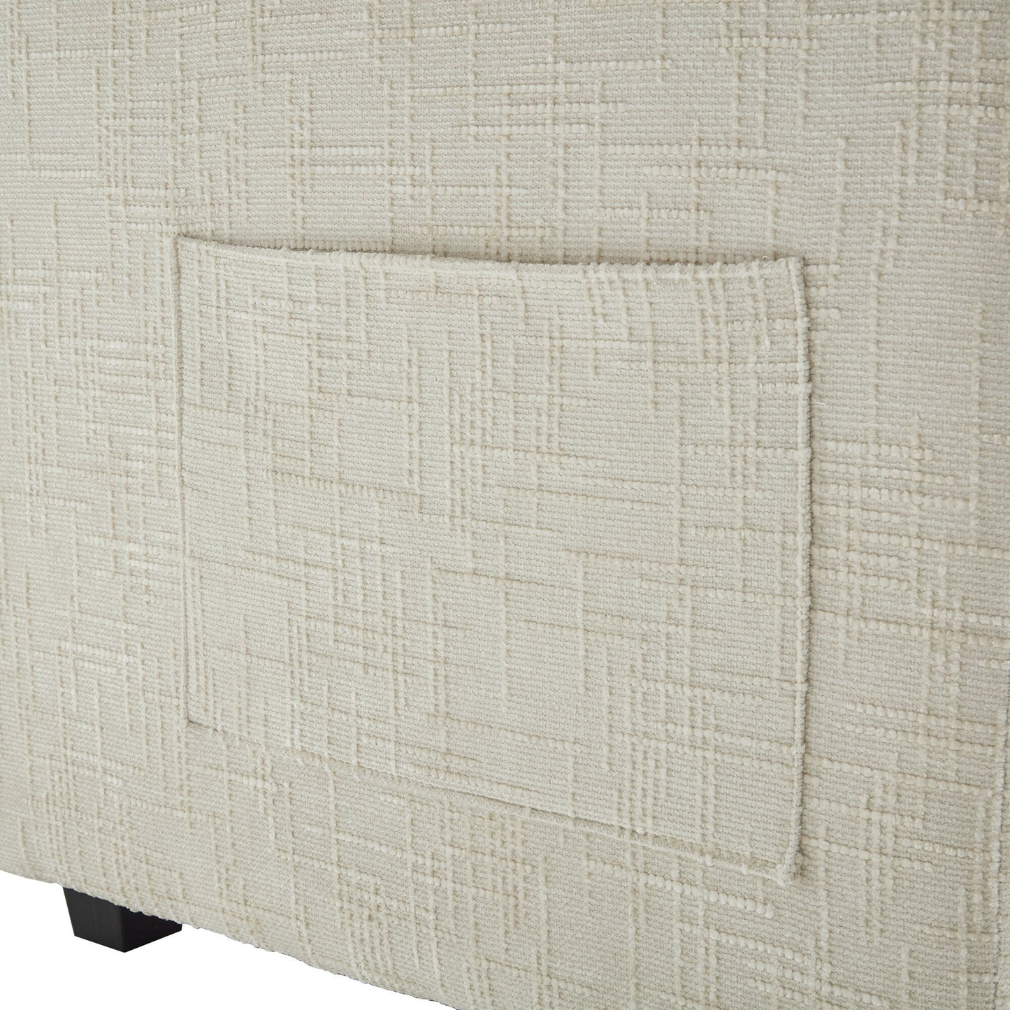 Solid Construction, the Overall Structure of the Sofa is Stable, Two Foot Stools and Two-seat Sofa with Side Pockets