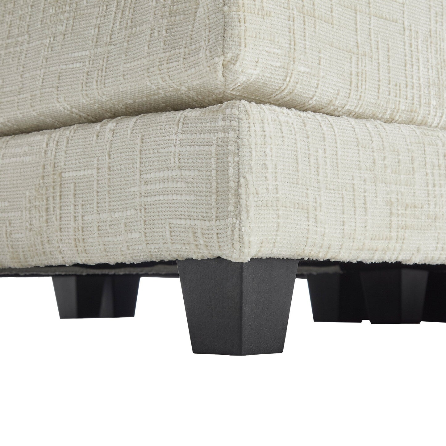 Solid Construction, the Overall Structure of the Sofa is Stable, Two Foot Stools and Two-seat Sofa with Side Pockets