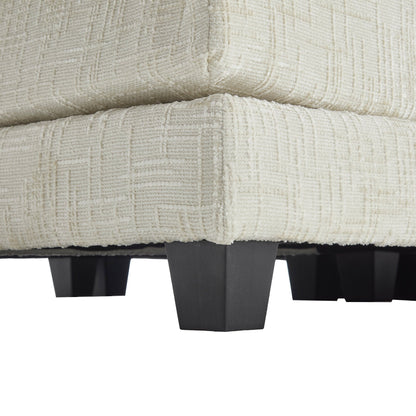 Solid Construction, the Overall Structure of the Sofa is Stable, Two Foot Stools and Two-seat Sofa with Side Pockets