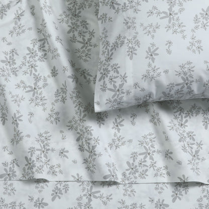 Solid or Printed 300 Thread Count Cotton Percale Extra Deep Pocket Sheet Set