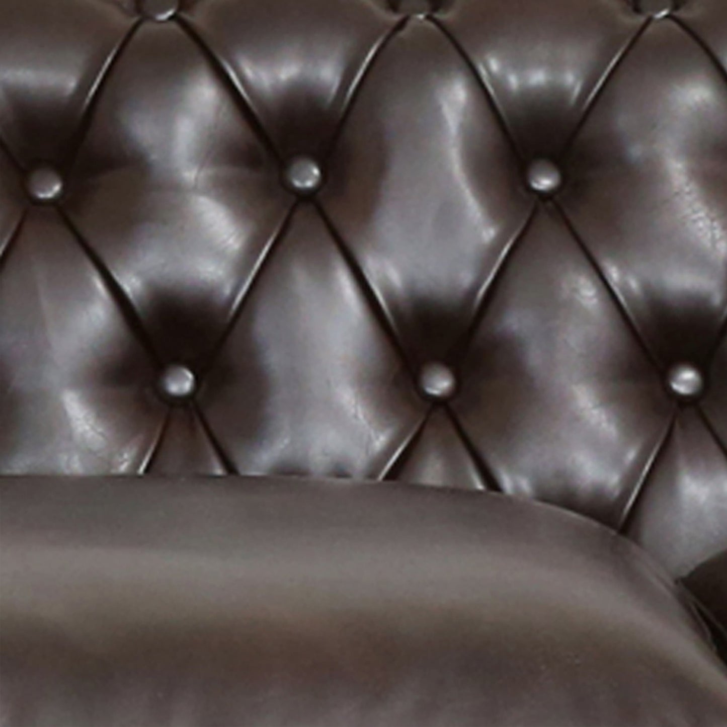 Somerville Chesterfield Tufted Faux Leather Sofa with Scroll Arms by Christopher Knight Home