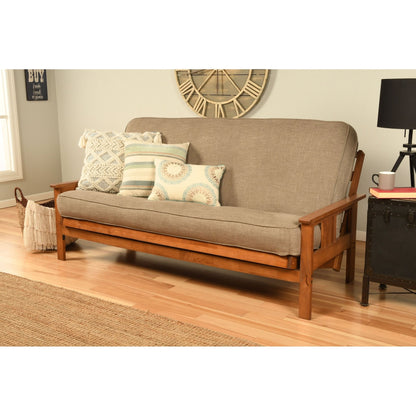 Somette Monterey Sofa in Barbados Finish with Removable Linen Mattress Cover