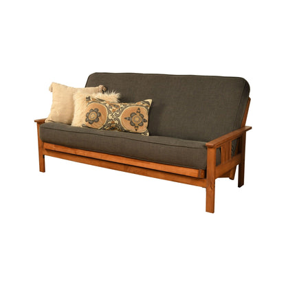 Somette Monterey Sofa in Barbados Finish with Removable Linen Mattress Cover