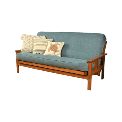 Somette Monterey Sofa in Barbados Finish with Removable Linen Mattress Cover