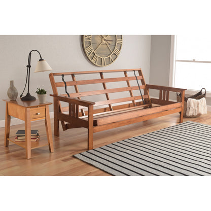 Somette Monterey Sofa in Barbados Finish with Removable Linen Mattress Cover