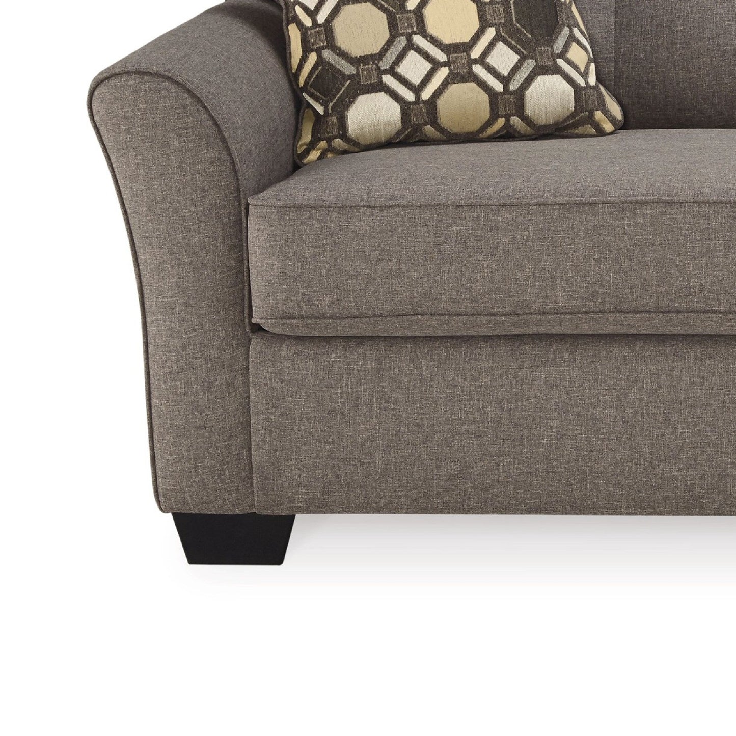 Sona Full Size Sofa Sleeper, Slate Gray Polyester, 2 Pillows, 79 Inch