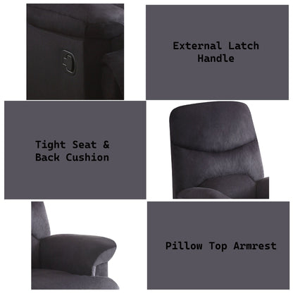Sophisticated Woven Fabric Recliner for Ultimate Relaxation Experience