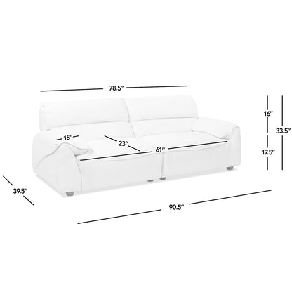 Sorrento 90.5 Chenille Upholstered 2-Piece Modular Sofa