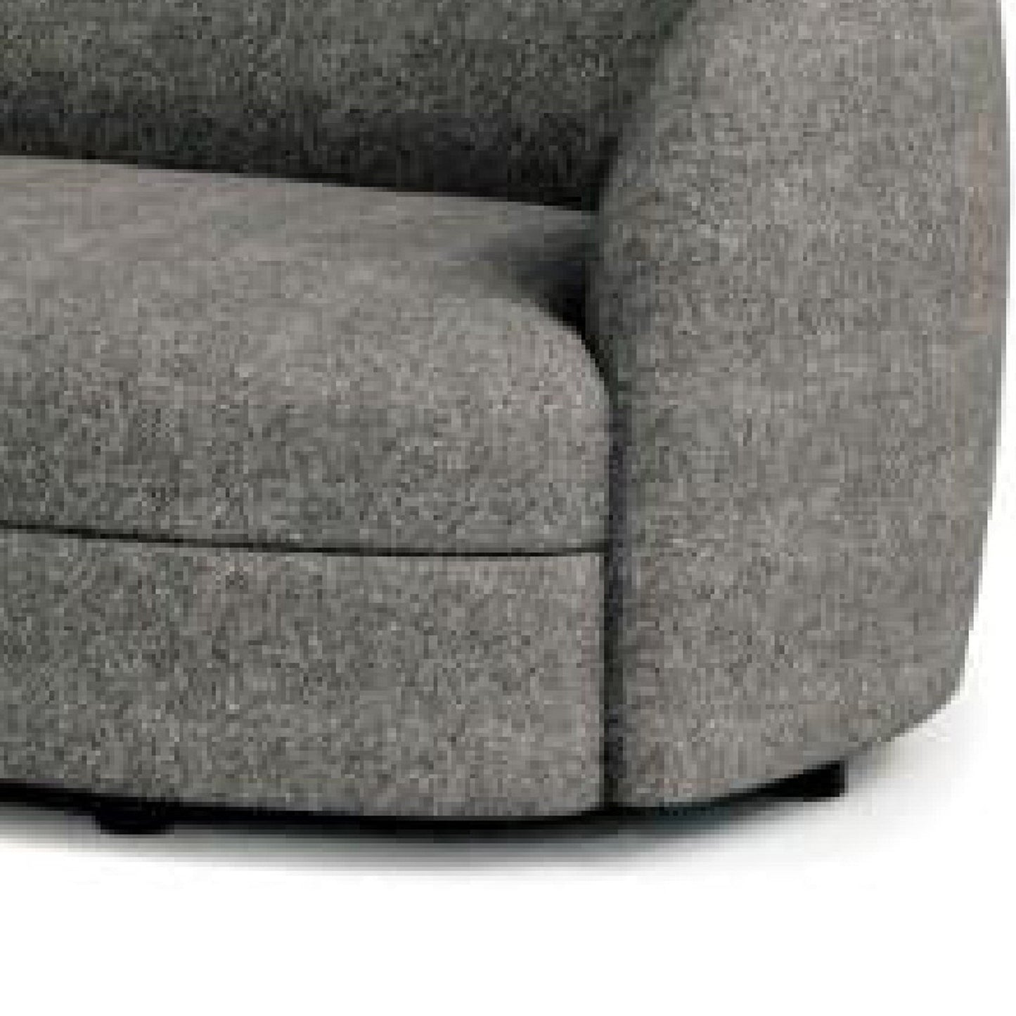 Srey Sofa, 84 Inch, Charcoal Gray Boucle, Smooth Curved Kidney Shape