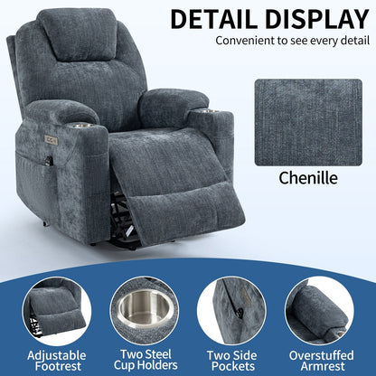 Standard Power Lift Recliner Chair with Full?Body Massage & USB