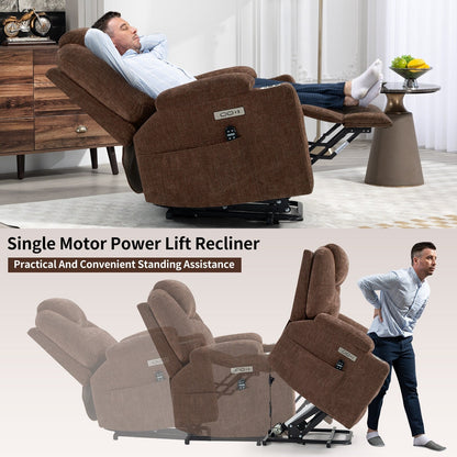 Standard Power Lift Recliner Chair with Full?Body Massage & USB