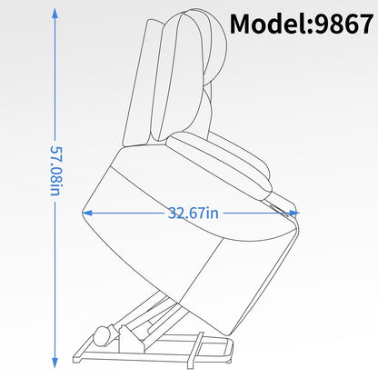 Standard Power Lift Recliner Chair with Full?Body Massage & USB