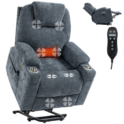 Standard Power Lift Recliner Chair with Full?Body Massage & USB