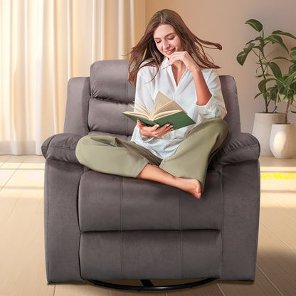 Standard Recliner with Rocking and Swivel Function for Living Room