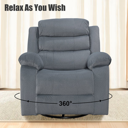 Standard Recliner with Rocking and Swivel Function for Living Room