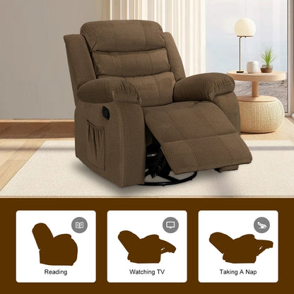 Standard Recliner with Rocking and Swivel Function for Living Room