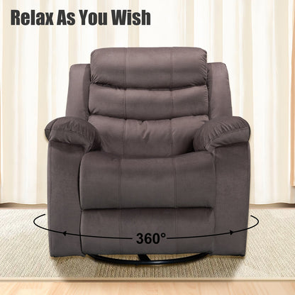 Standard Recliner with Rocking and Swivel Function for Living Room