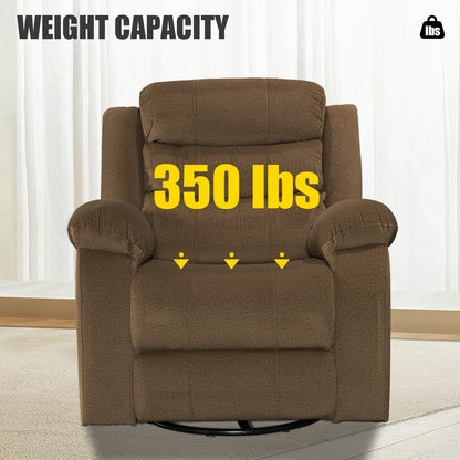 Standard Recliner with Rocking and Swivel Function for Living Room